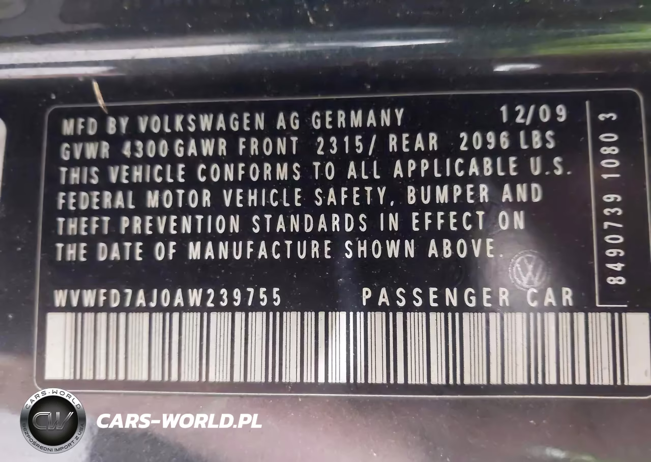 2010 Volkswagen Gti 2-Door VIN:WVWFD7AJ0AW239755 - 9