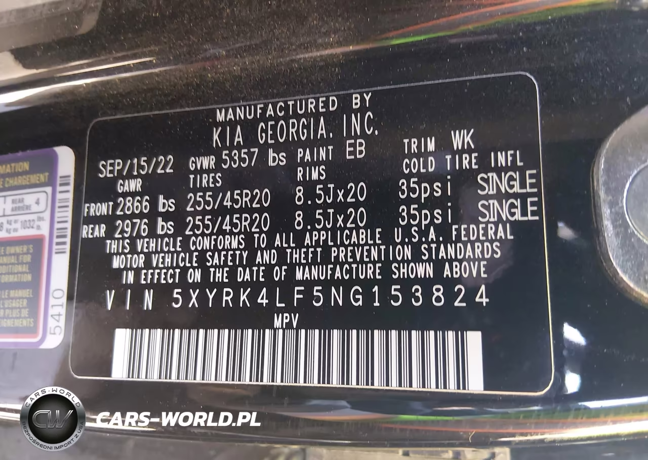 2022 Kia Sorento Sx Prestige VIN:5XYRK4LF5NG153824 - 9