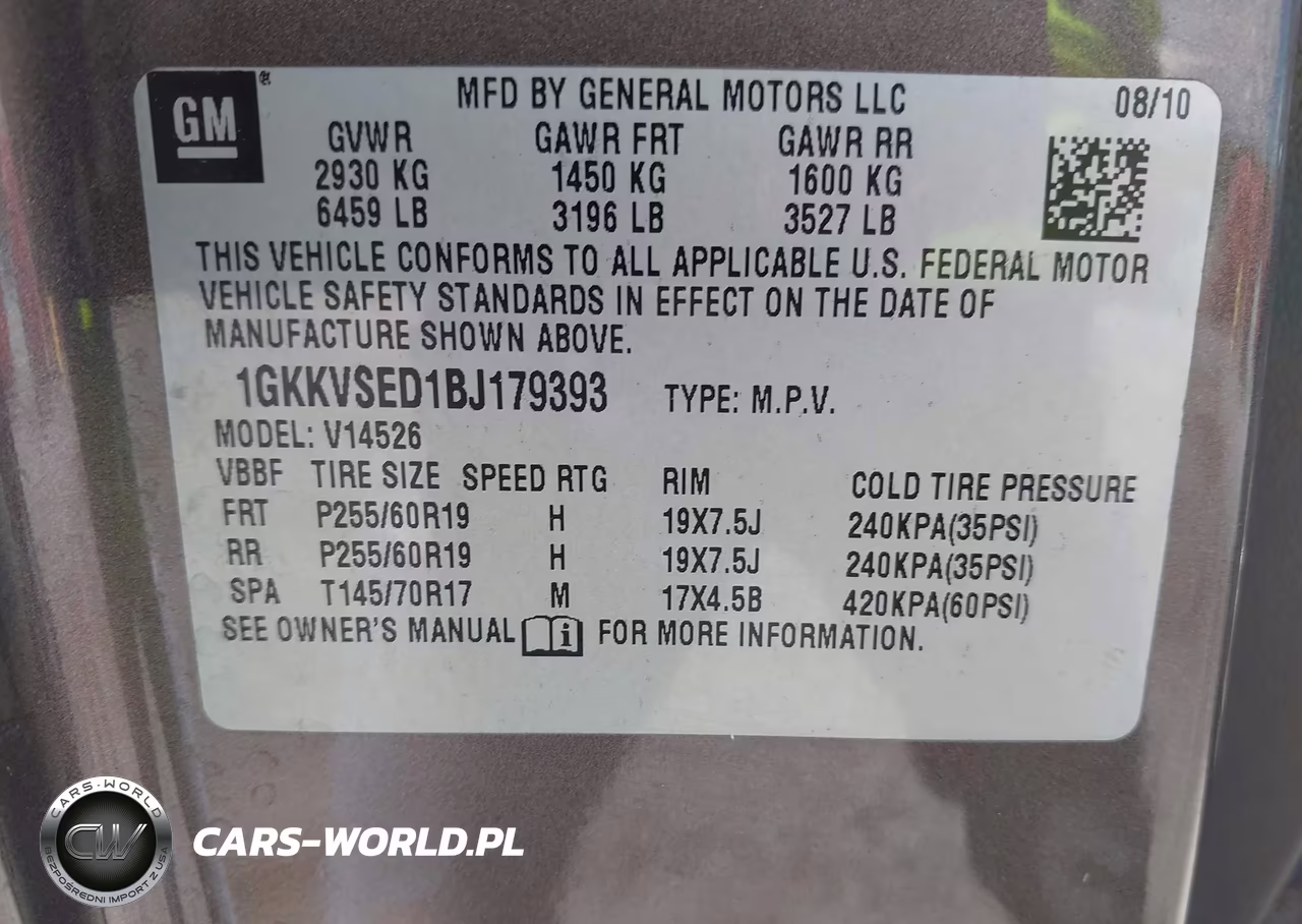 2011 GMC Acadia Slt-2 VIN:1GKKVSED1BJ179393 - 9