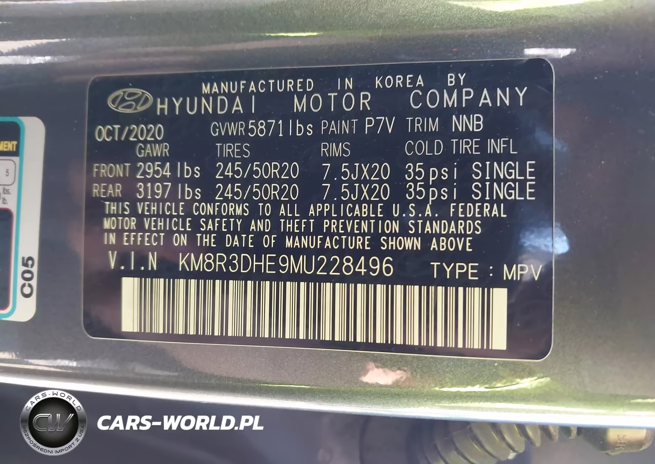 2021 Hyundai Palisade Sel VIN:KM8R3DHE9MU228496 - 9