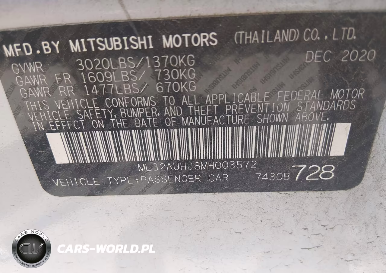 2021 Mitsubishi Mirage Carbonite Edition-Es-Le VIN:ML32AUHJ8MH003572 - 9