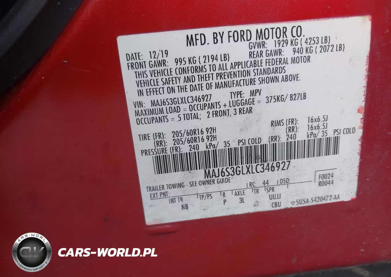 2020 Ford Ecosport Se VIN:MAJ6S3GLXLC346927 - 9