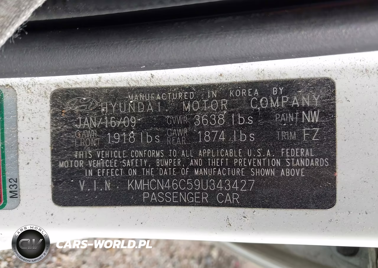 2009 Hyundai Accent Gls VIN:KMHCN46C59U343427 - 9