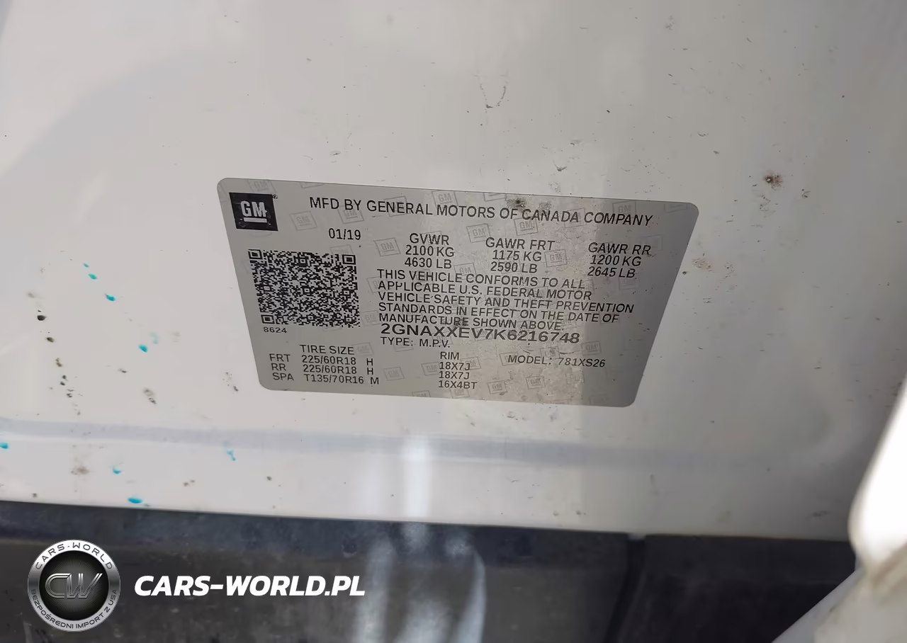 2019 Chevrolet Equinox Premier VIN:2GNAXXEV7K6216748 - 9