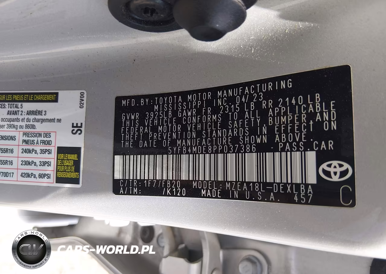 2023 Toyota Corolla Le VIN:5YFB4MDE8PP037386 - 9