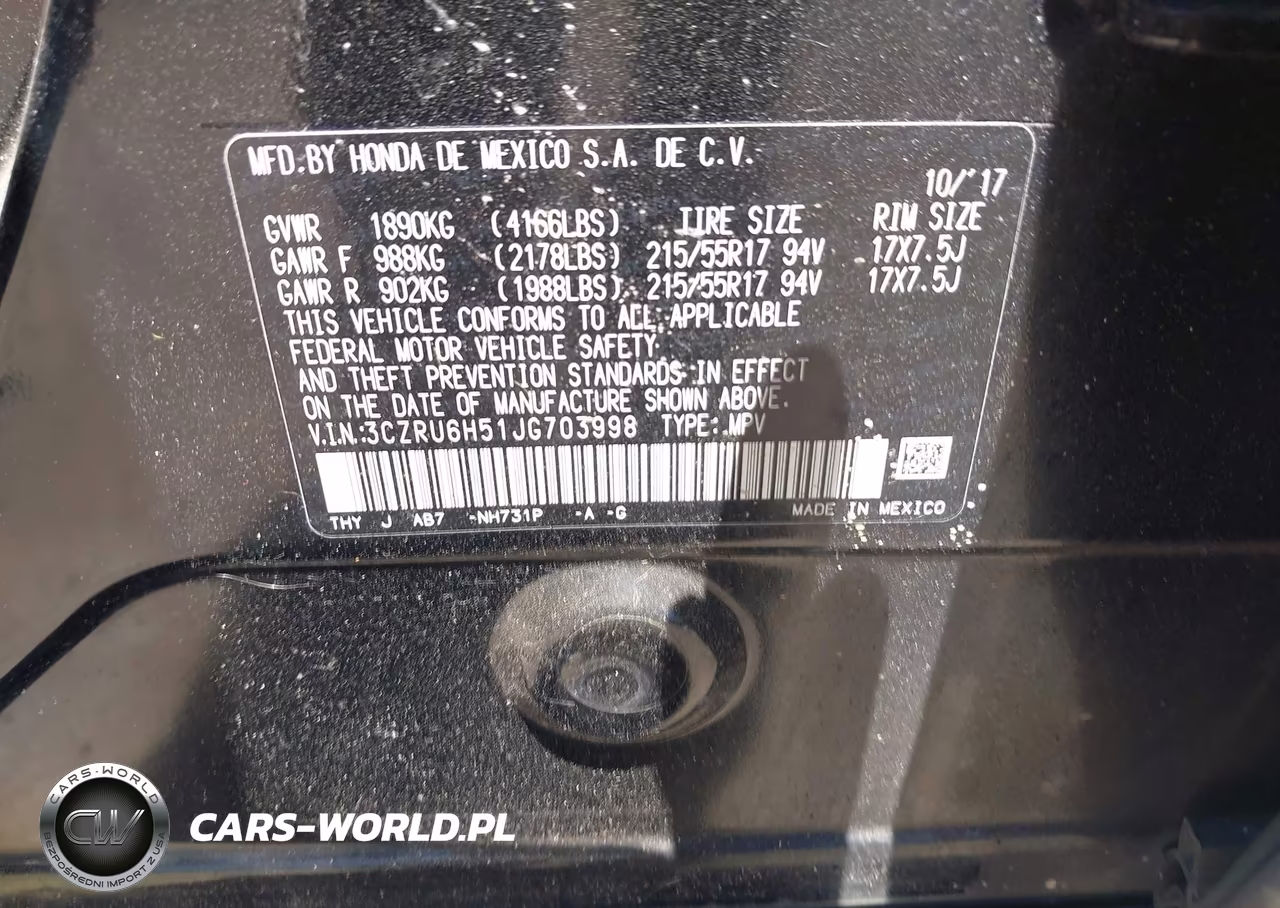 2018 Honda Hr-V Ex VIN:3CZRU6H51JG703998 - 9