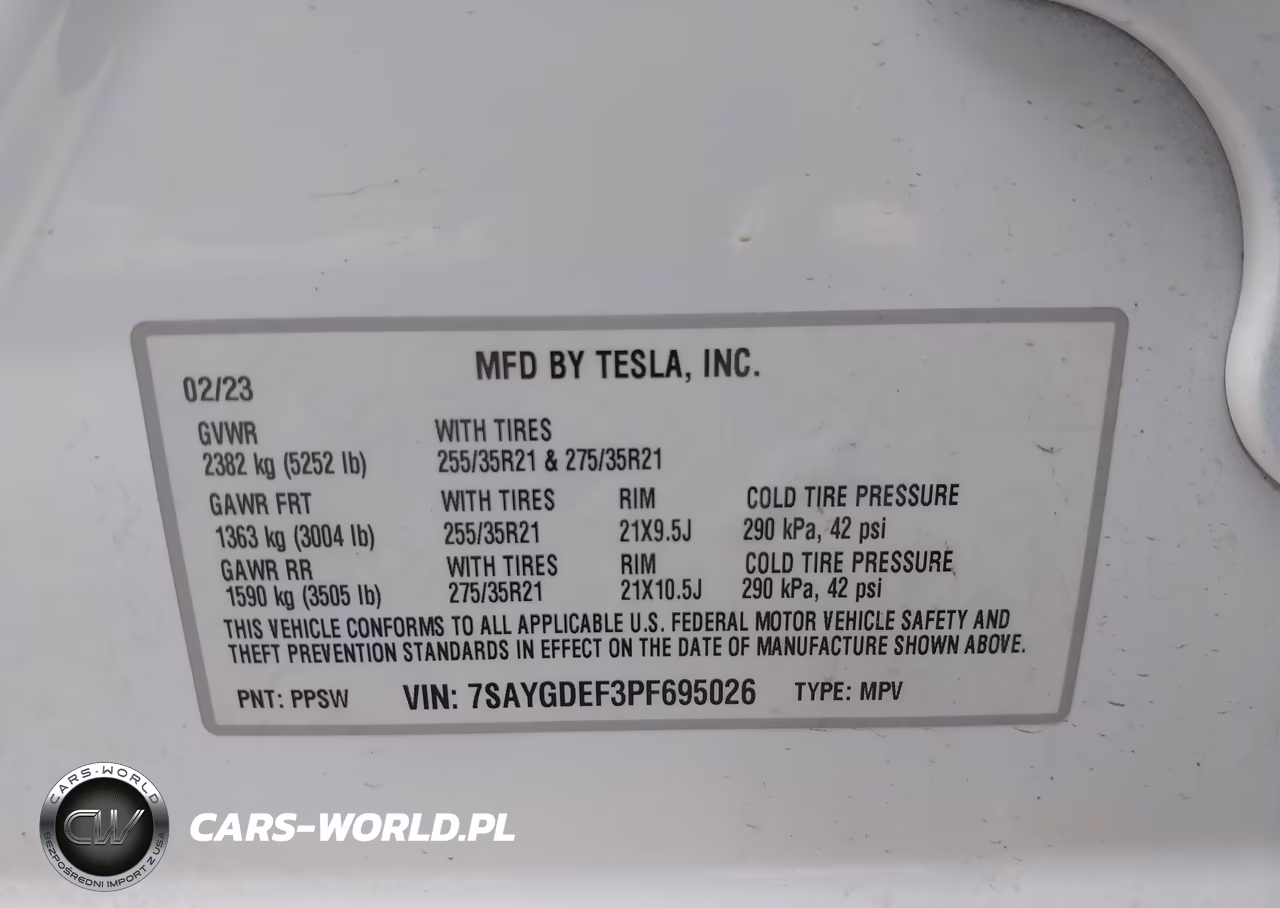 2023 Tesla Model Y Performance Dual Motor All-Wheel Drive VIN:7SAYGDEF3PF695026 - 9
