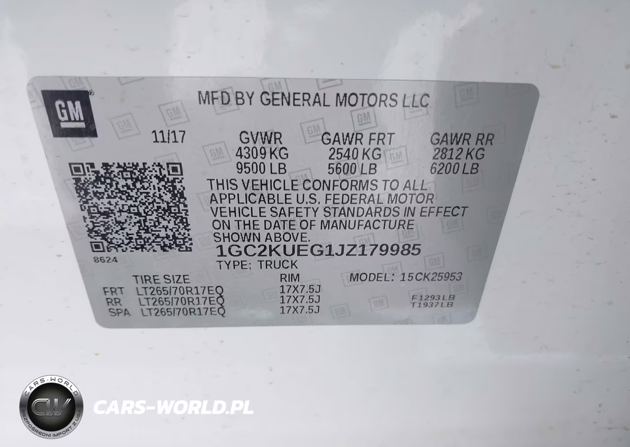 2018 Chevrolet Silverado 2500Hd Wt VIN:1GC2KUEG1JZ179985 - 9