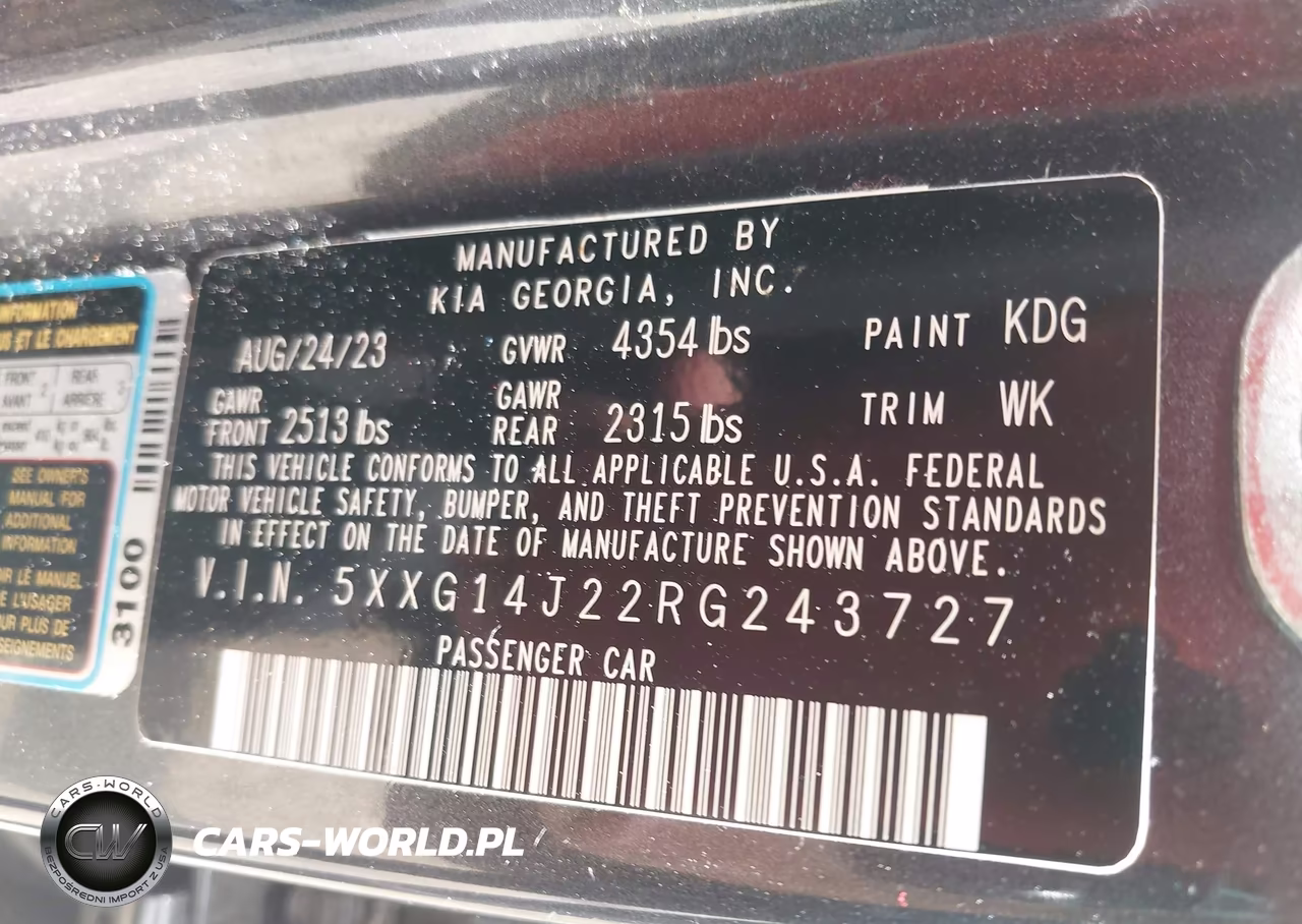2024 Kia K5 Lxs VIN:5XXG14J22RG243727 - 9