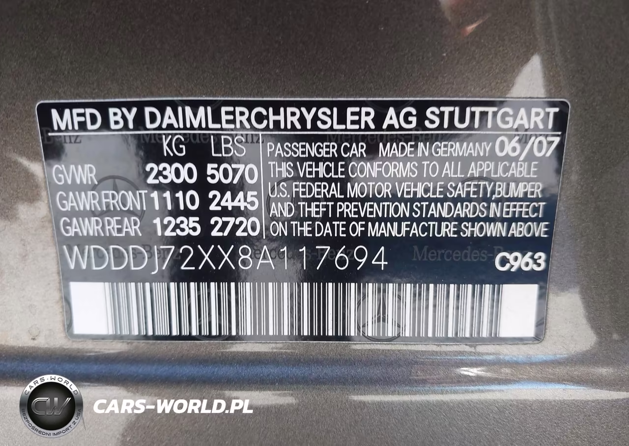2008 Mercedes-Benz Cls 550 VIN:WDDDJ72XX8A117694 - 9