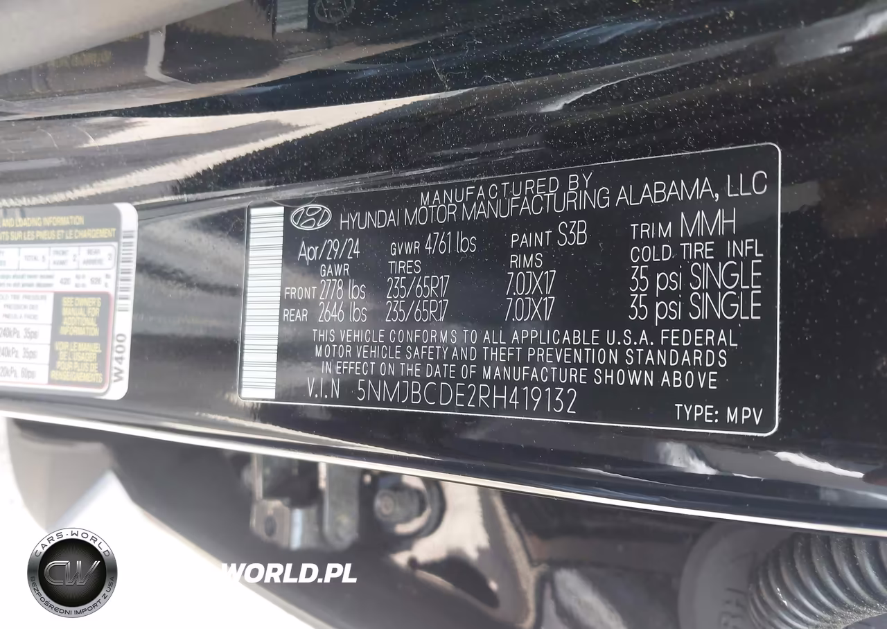 2024 Hyundai Tucson Sel VIN:5NMJBCDE2RH419132 - 9