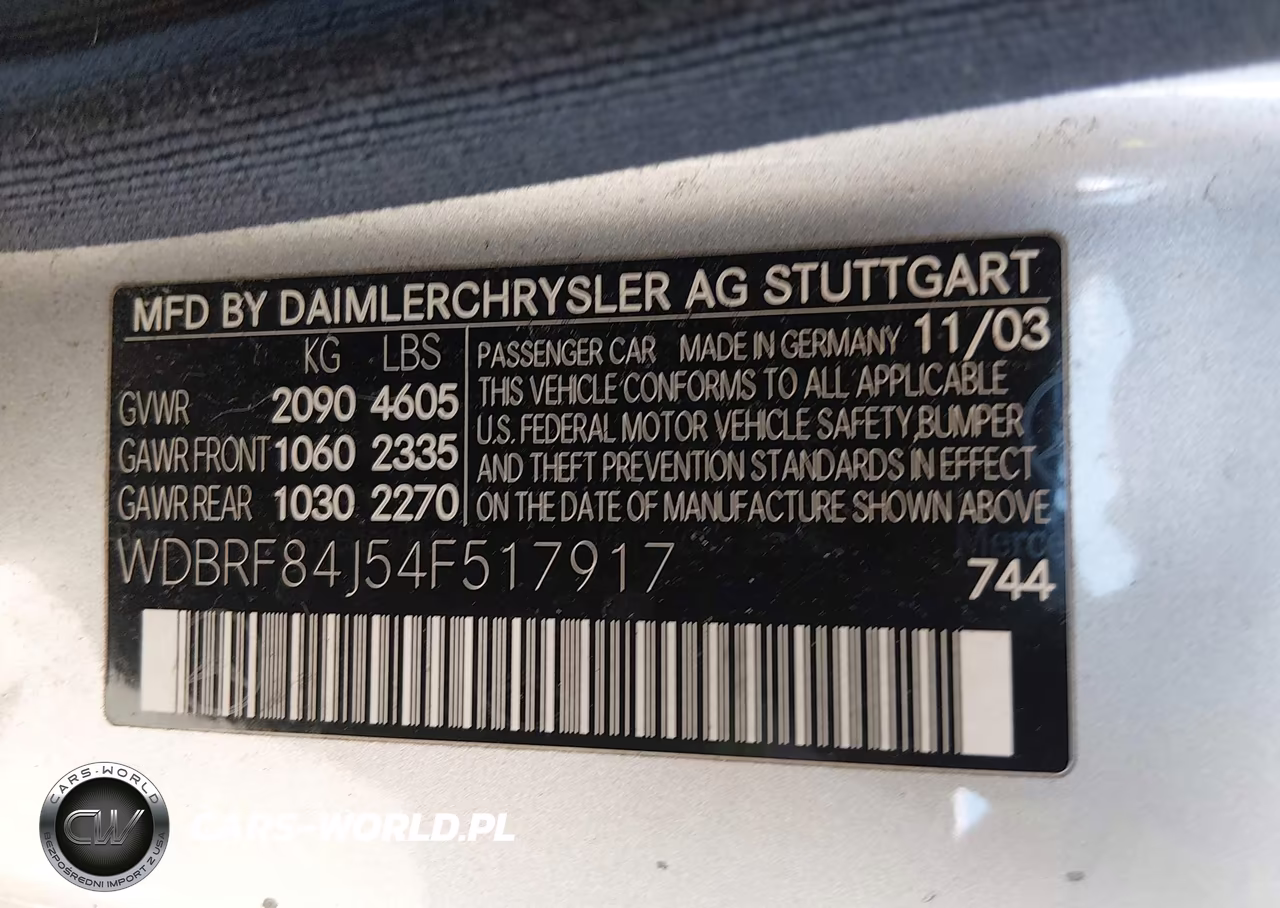2004 Mercedes-Benz C 320 4Matic VIN:WDBRF84J54F517917 - 9