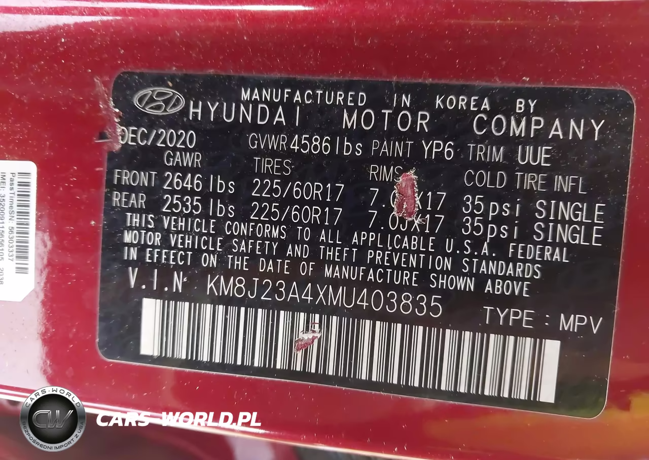 2021 Hyundai Tucson Se VIN:KM8J23A4XMU403835 - 9