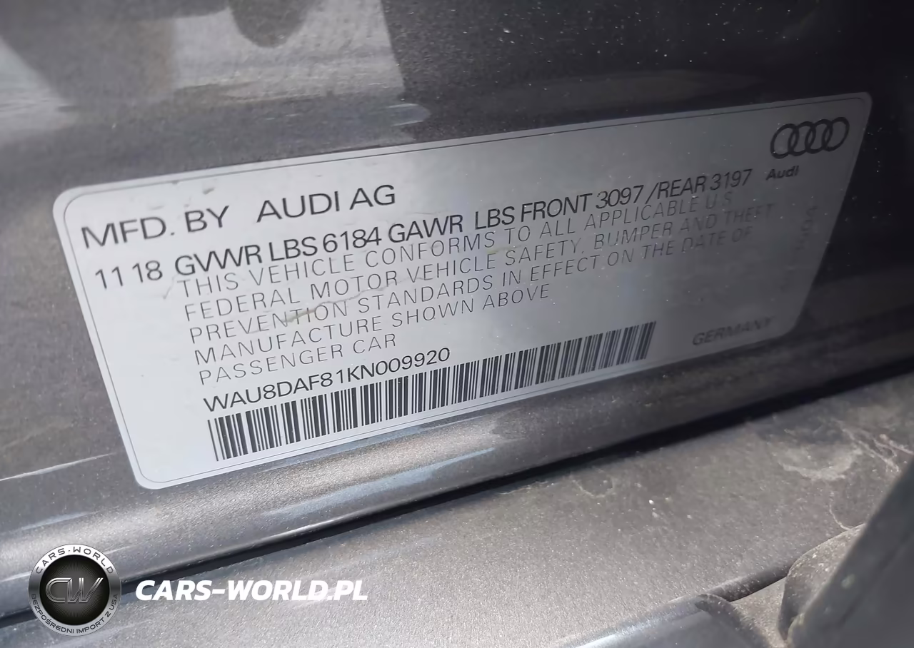 2019 Audi A8 L 55 VIN:WAU8DAF81KN009920 - 9