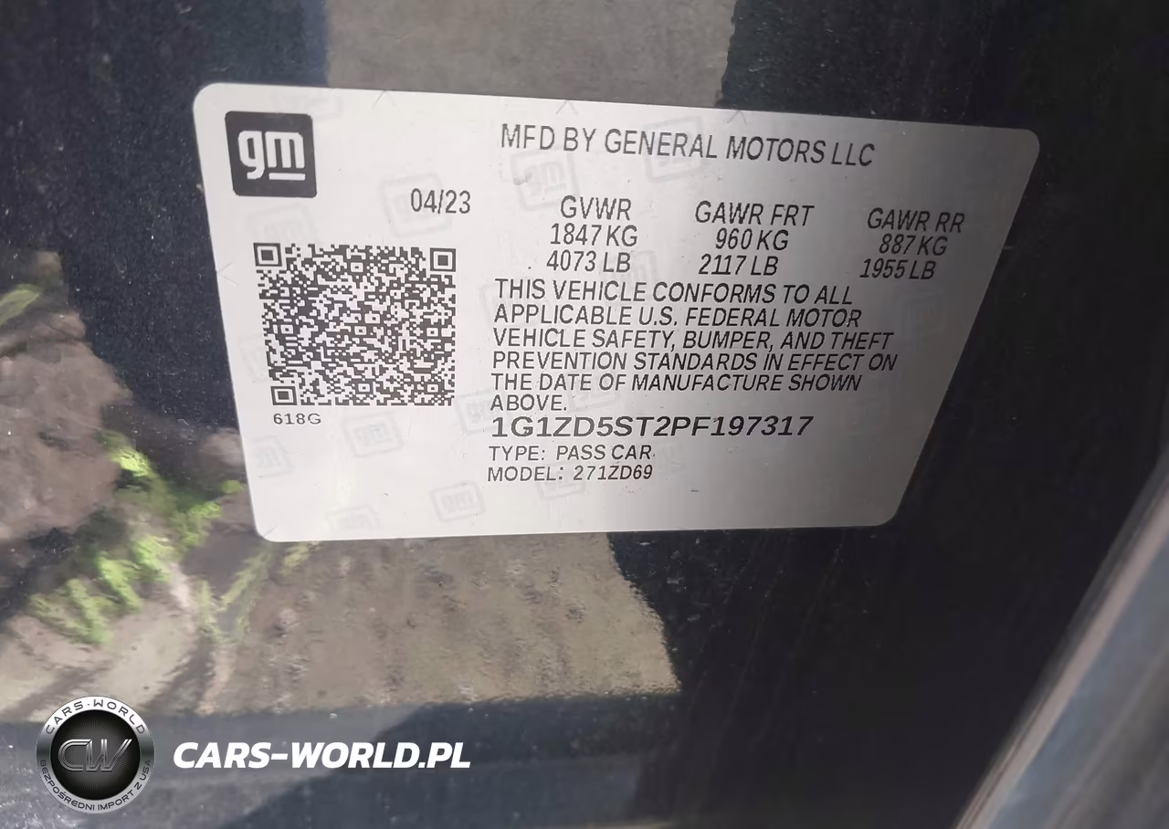 2023 Chevrolet Malibu Fwd 1Lt VIN:1G1ZD5ST2PF197317 - 9