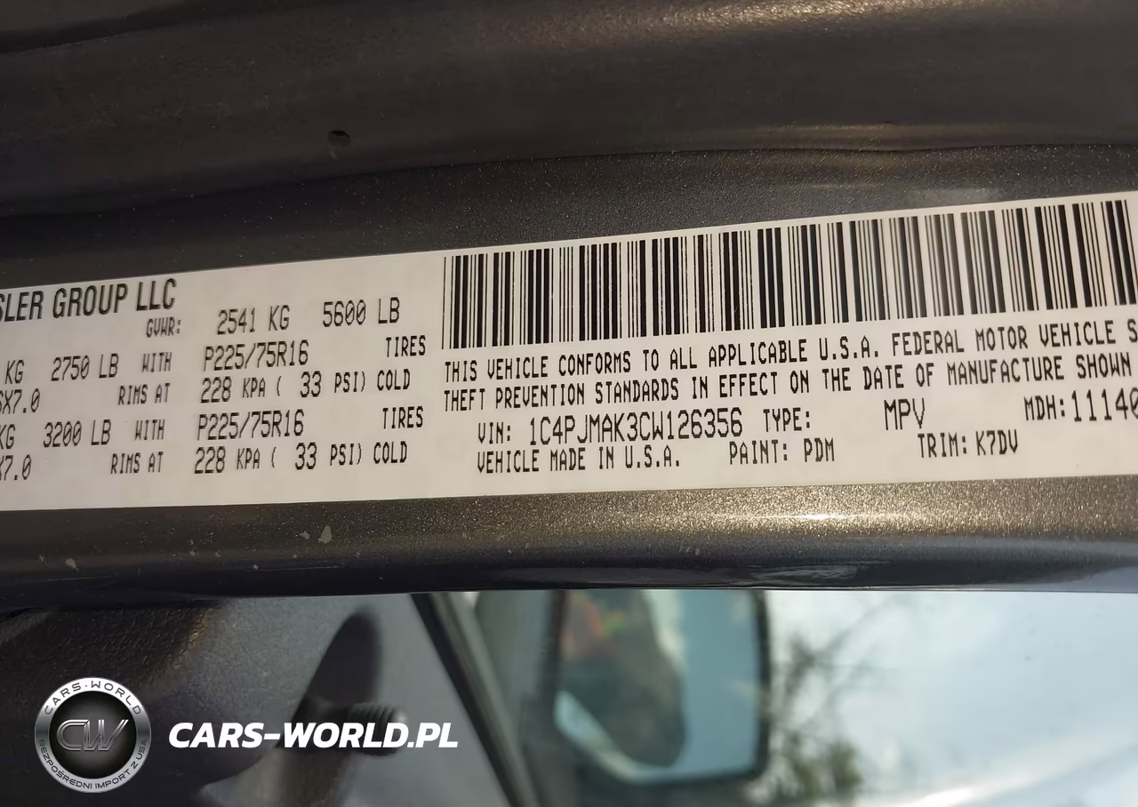 2012 Jeep Liberty Sport VIN:1C4PJMAK3CW126356 - 9