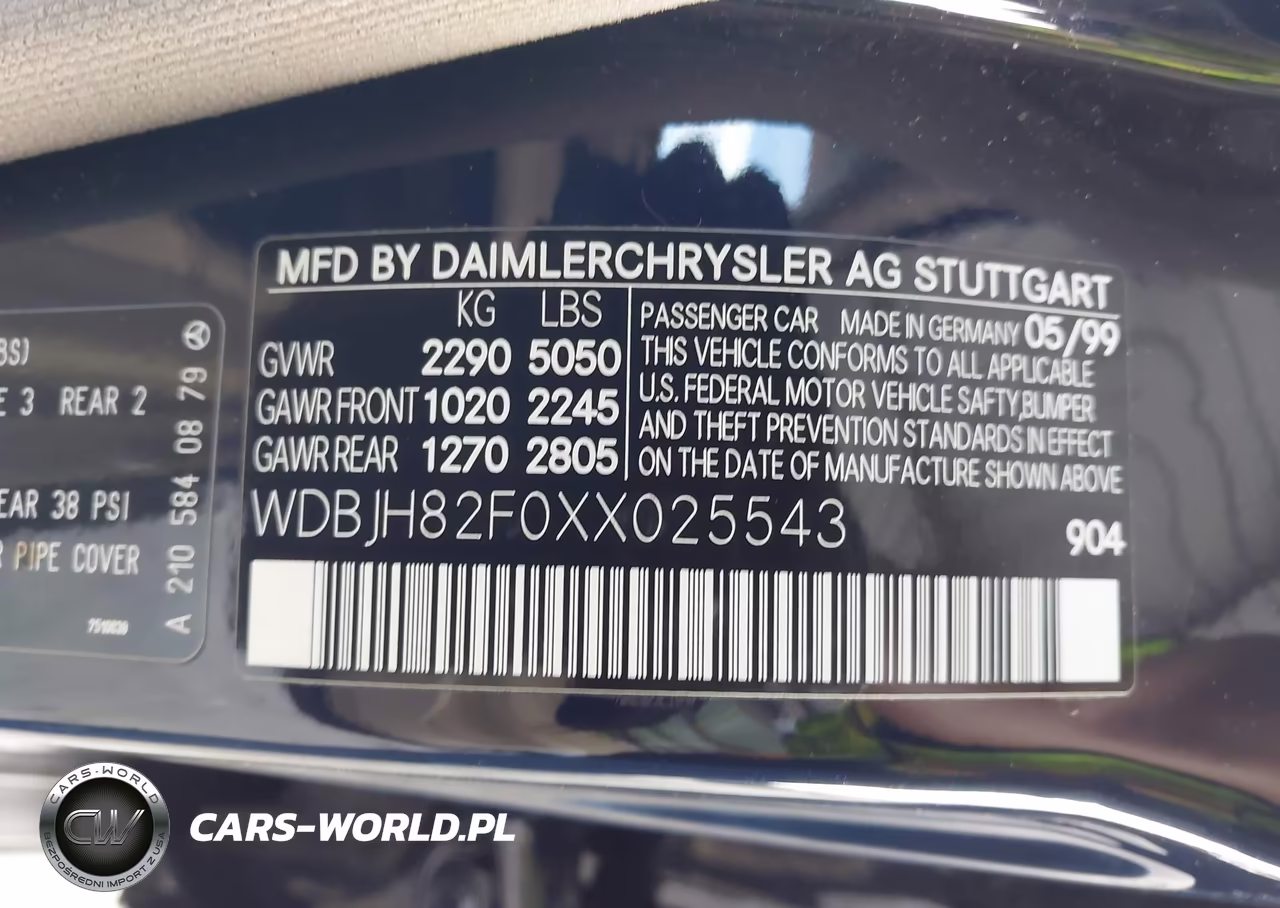 1999 Mercedes-Benz E 320 Awd VIN:WDBJH82F0XX025543 - 9