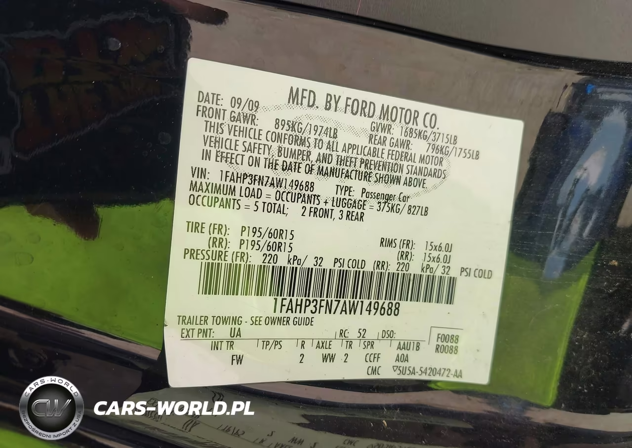 2010 Ford Focus Se VIN:1FAHP3FN7AW149688 - 7