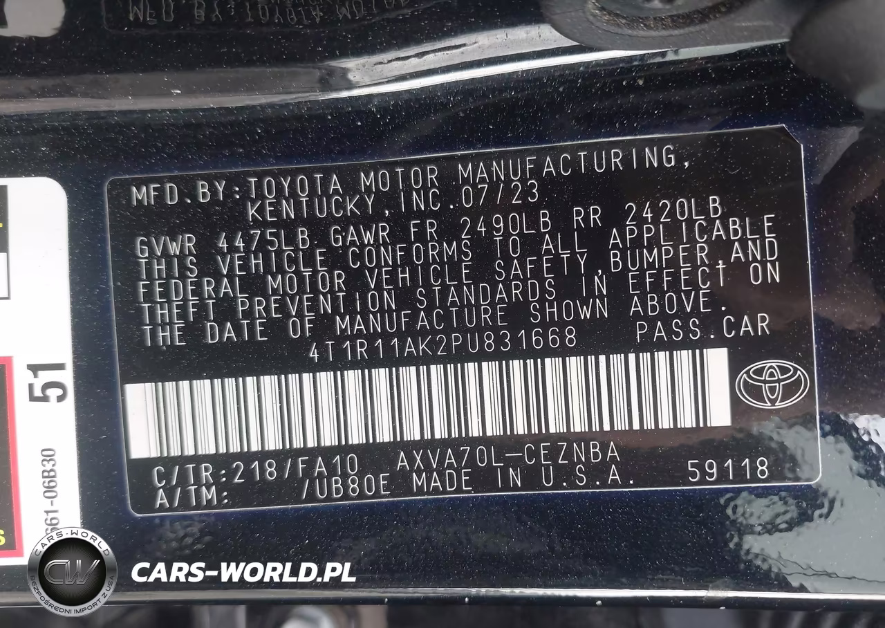 2023 Toyota Camry Le VIN:4T1R11AK2PU831668 - 9