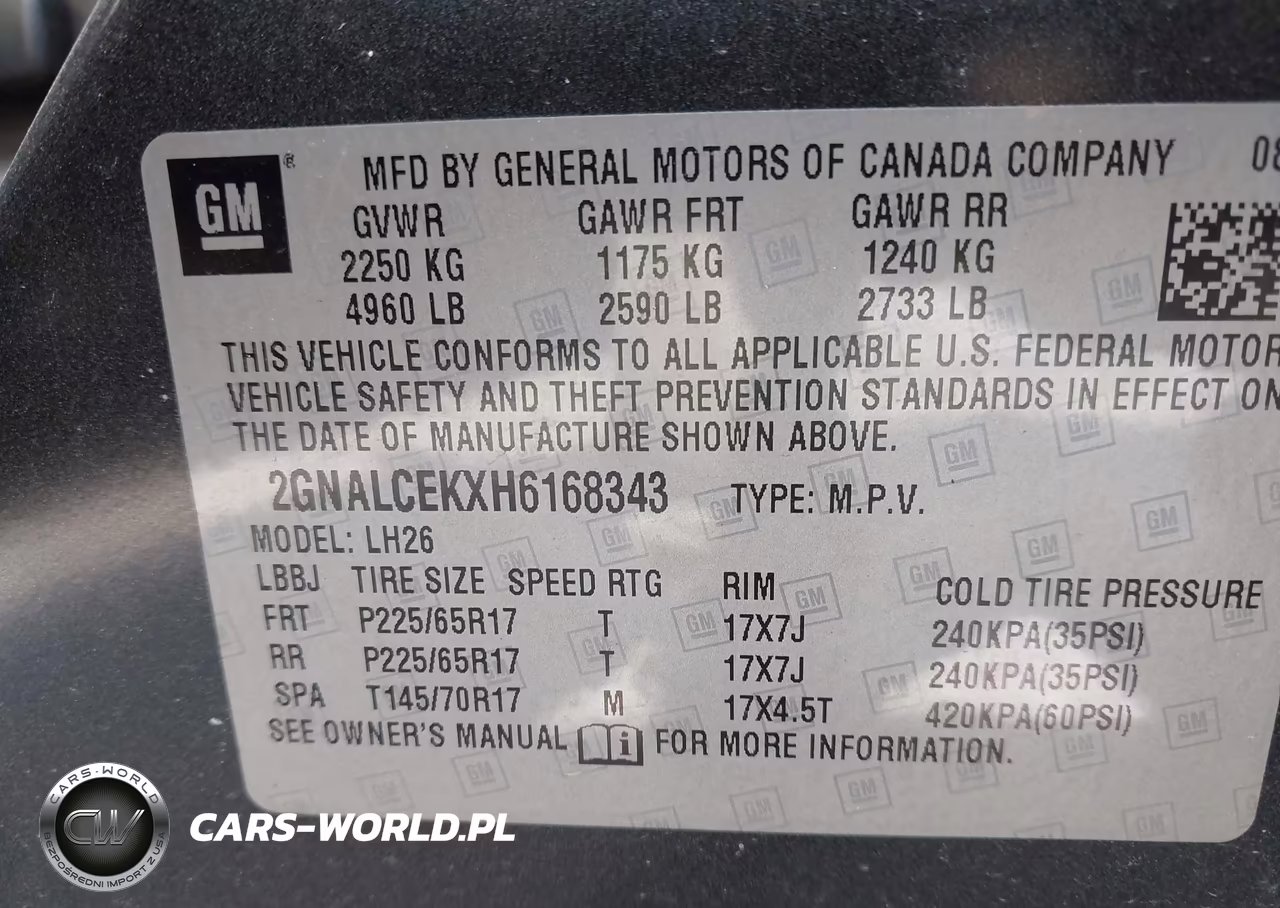 2017 Chevrolet Equinox Lt VIN:2GNALCEKXH6168343 - 9