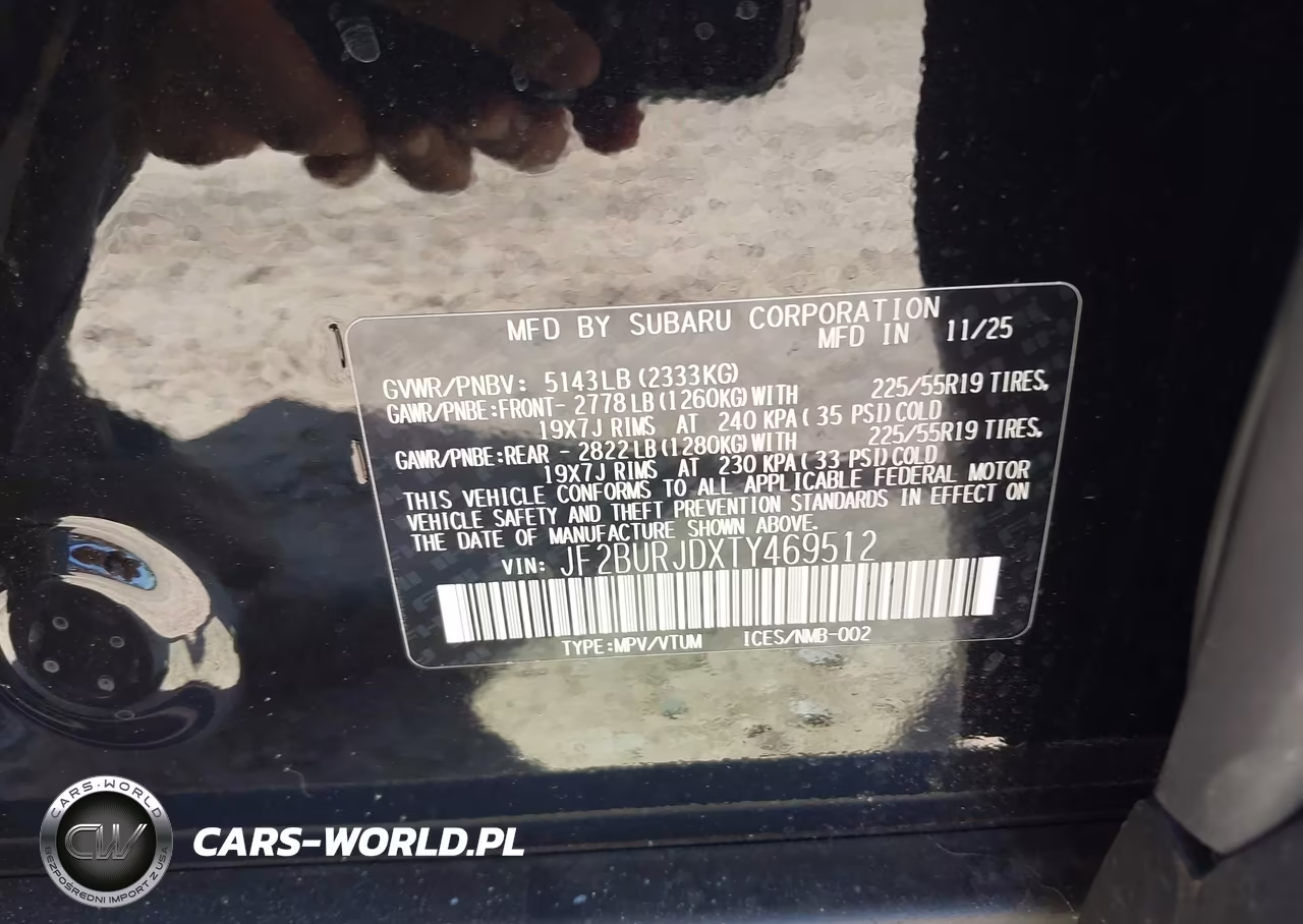 2026 Subaru Outback Touring Xt VIN:JF2BURJDXTY469512 - 9