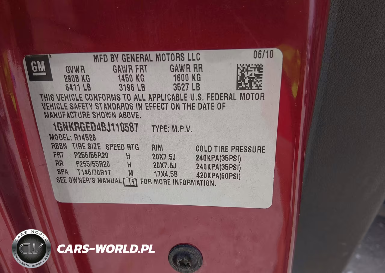 2011 Chevrolet Traverse 1Lt VIN:1GNKRGED4BJ110587 - 9