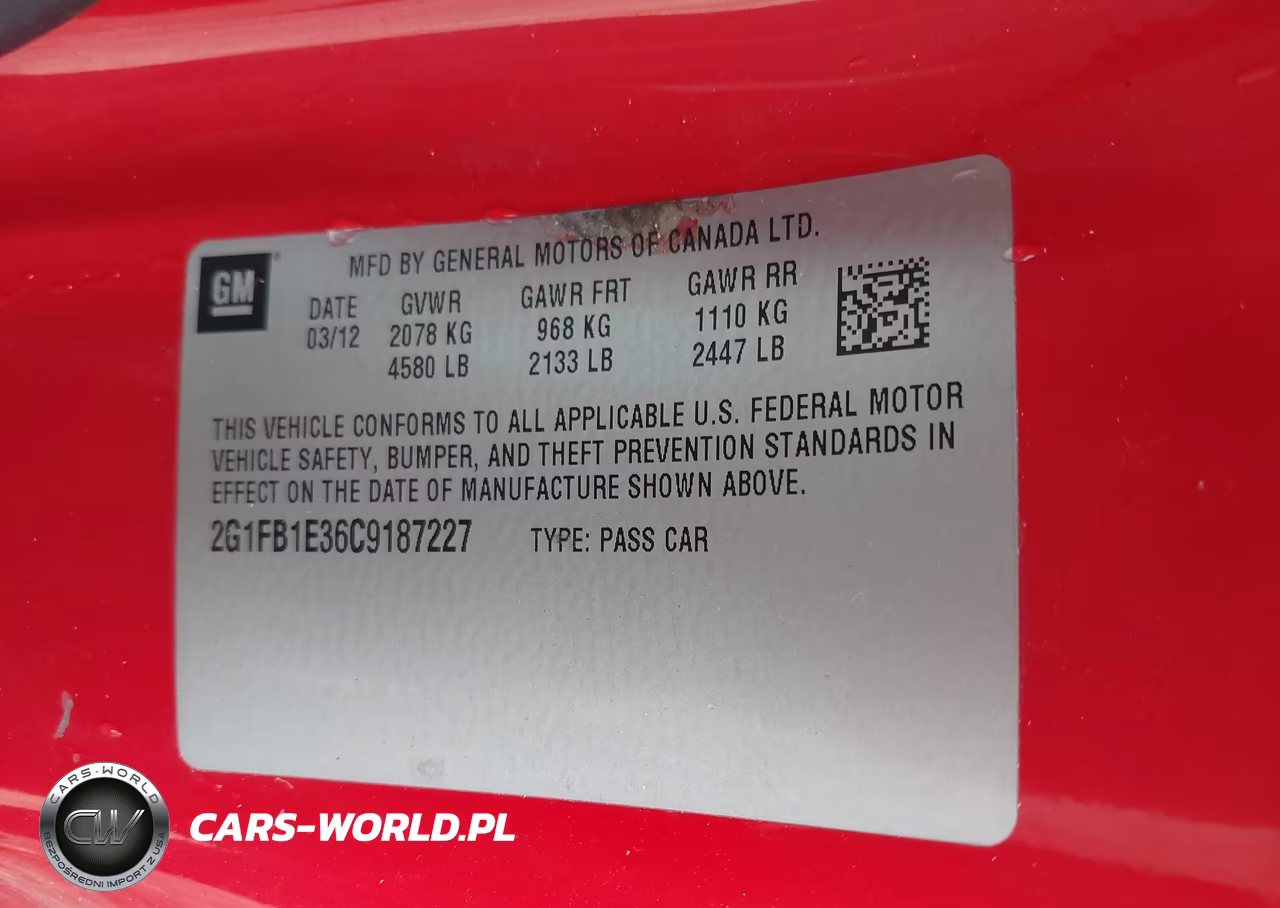 2012 Chevrolet Camaro 1Lt VIN:2G1FB1E36C9187227 - 9