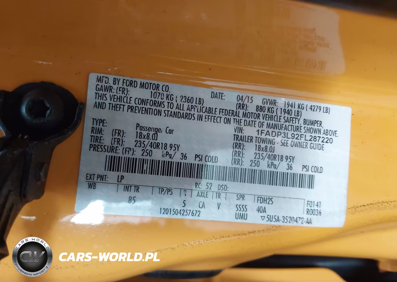 2015 Ford Focus St VIN:1FADP3L92FL287220 - 9