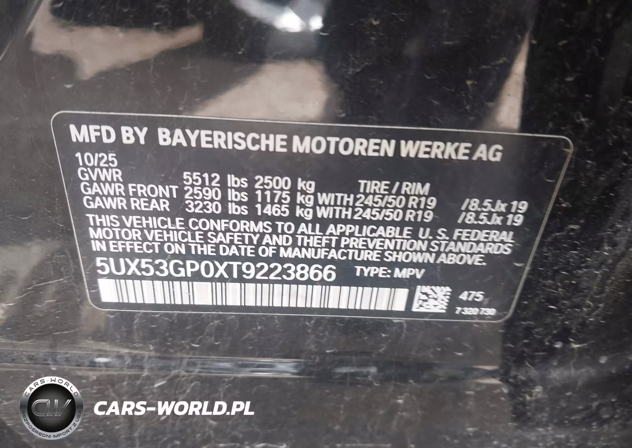 2026 BMW X3 30 xDrive VIN:5UX53GP0XT9223866 - 9
