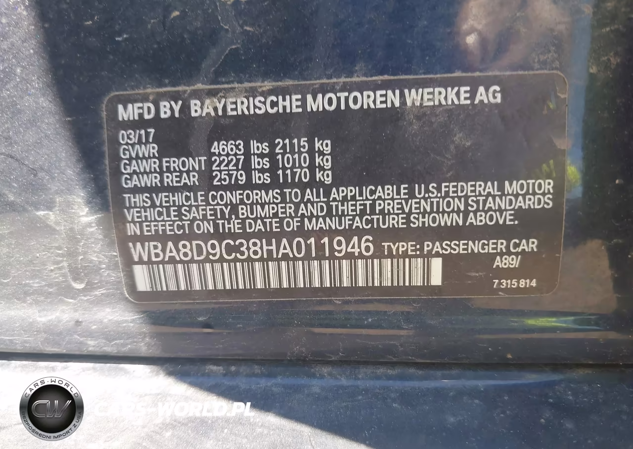 2017 BMW 330I xDrive VIN:WBA8D9C38HA011946 - 9