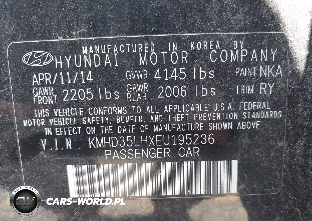2014 Hyundai Elantra Gt Base W-Blue VIN:KMHD35LHXEU195236 - 9