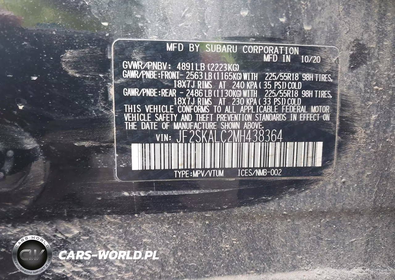 2021 Subaru Forester Sport VIN:JF2SKALC2MH438364 - 9