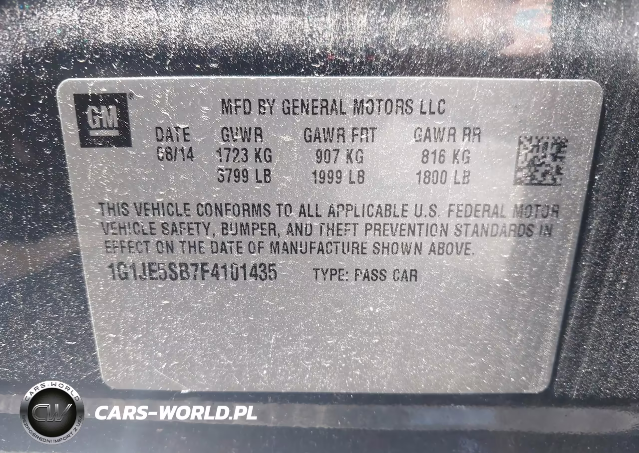 2015 Chevrolet Sonic Ltz Auto VIN:1G1JE5SB7F4101435 - 9