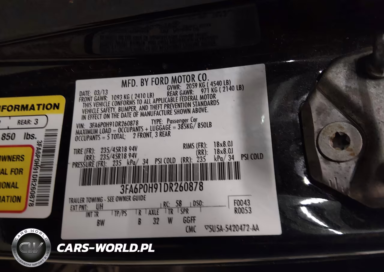2013 Ford Fusion Se VIN:3FA6P0H91DR260878 - 9