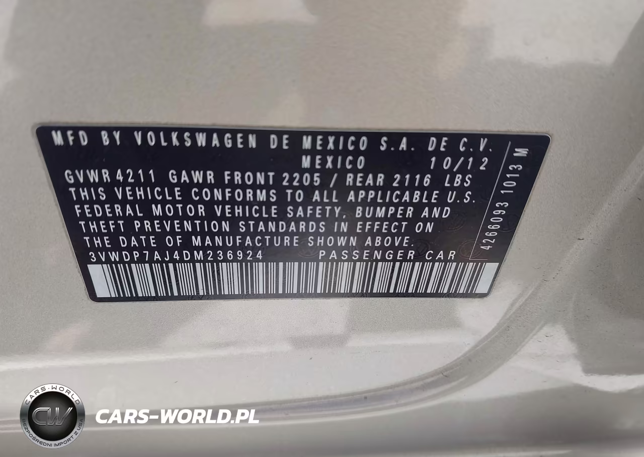 2013 Volkswagen Jetta 2.5L Se VIN:3VWDP7AJ4DM236924 - 9