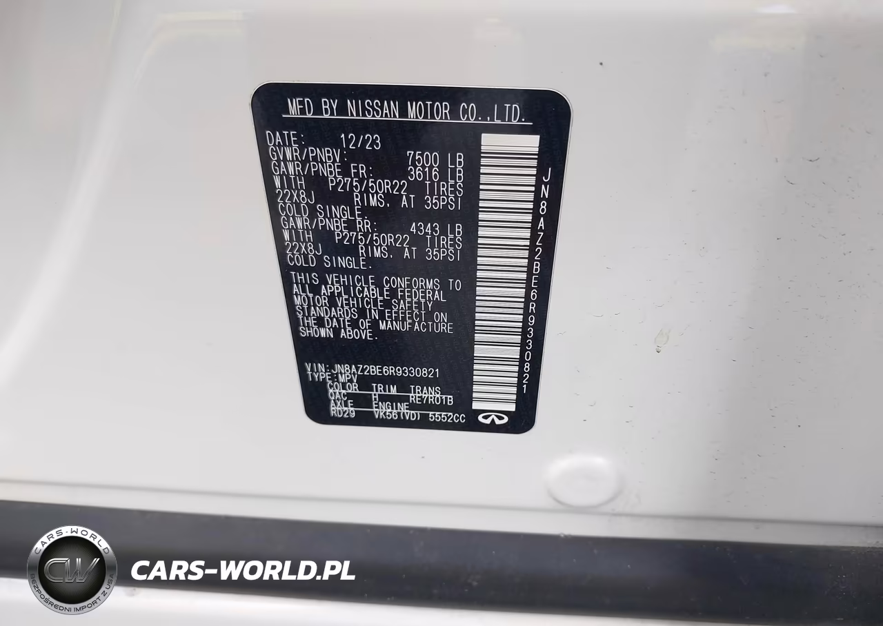2024 Infiniti Qx80 Sensory Awd VIN:JN8AZ2BE6R9330821 - 9