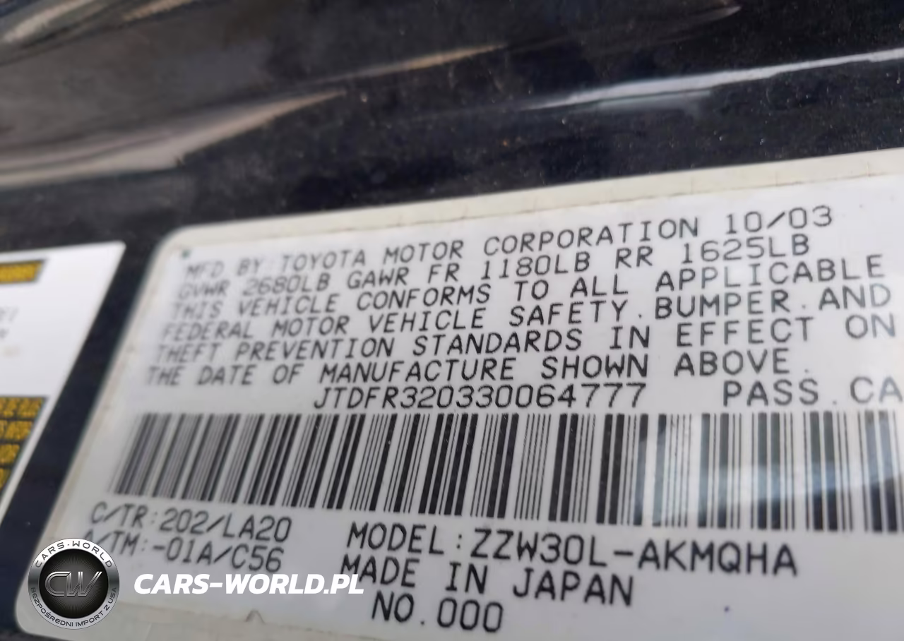 2003 Toyota Mr2 Spyder VIN:JTDFR320330064777 - 9