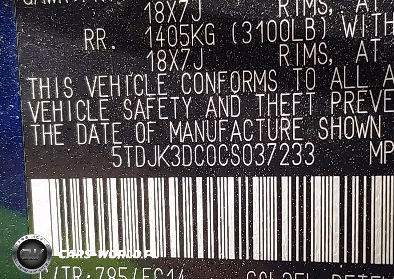 2012 Toyota Sienna Le 7 Passenger VIN:5TDJK3DC0CS037233 - 9