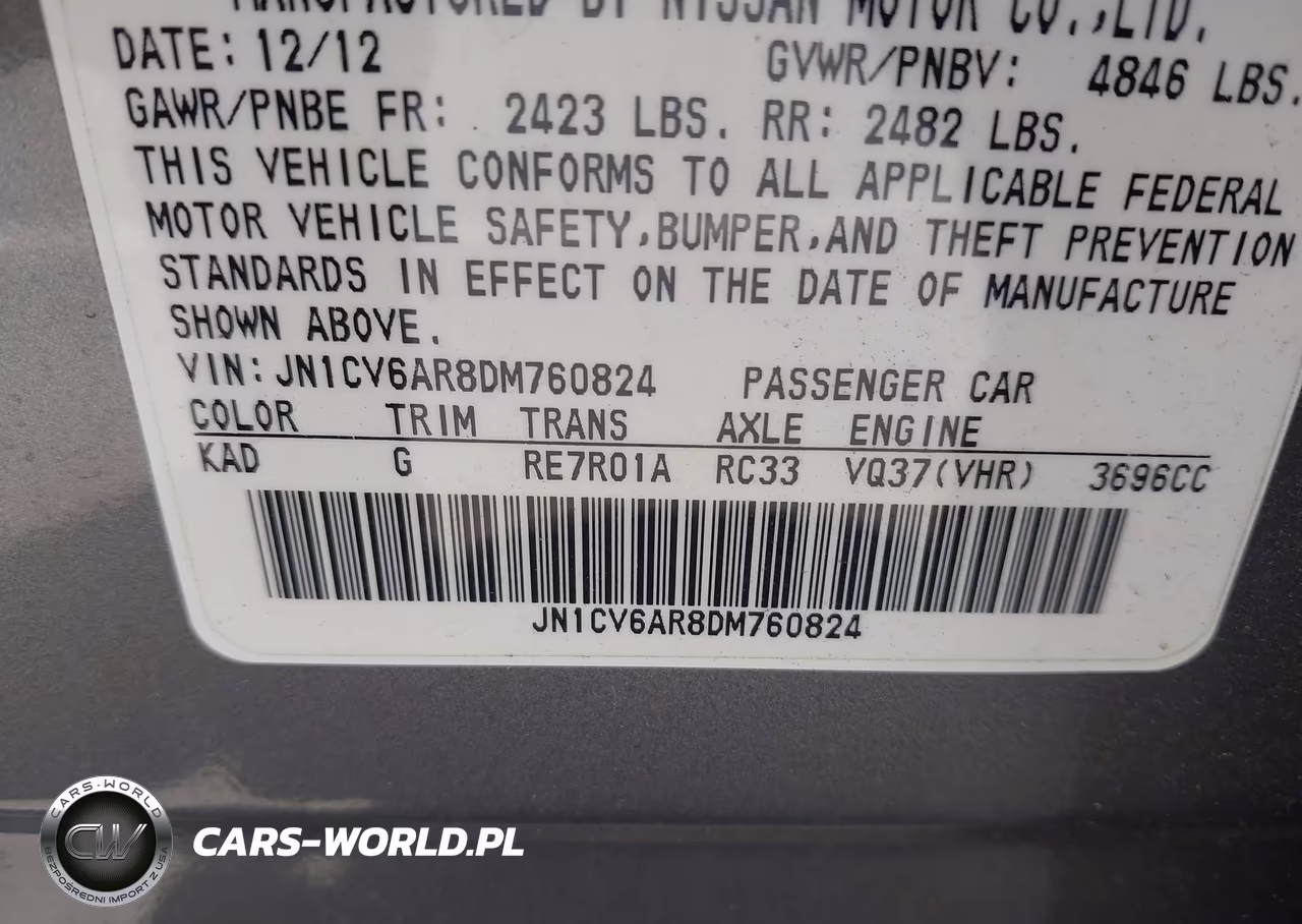 2013 Infiniti G37X VIN:JN1CV6AR8DM760824 - 9