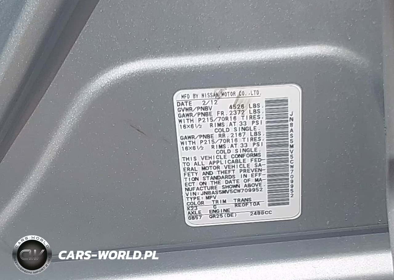 2012 Nissan Rogue S VIN:JN8AS5MV5CW709952 - 9