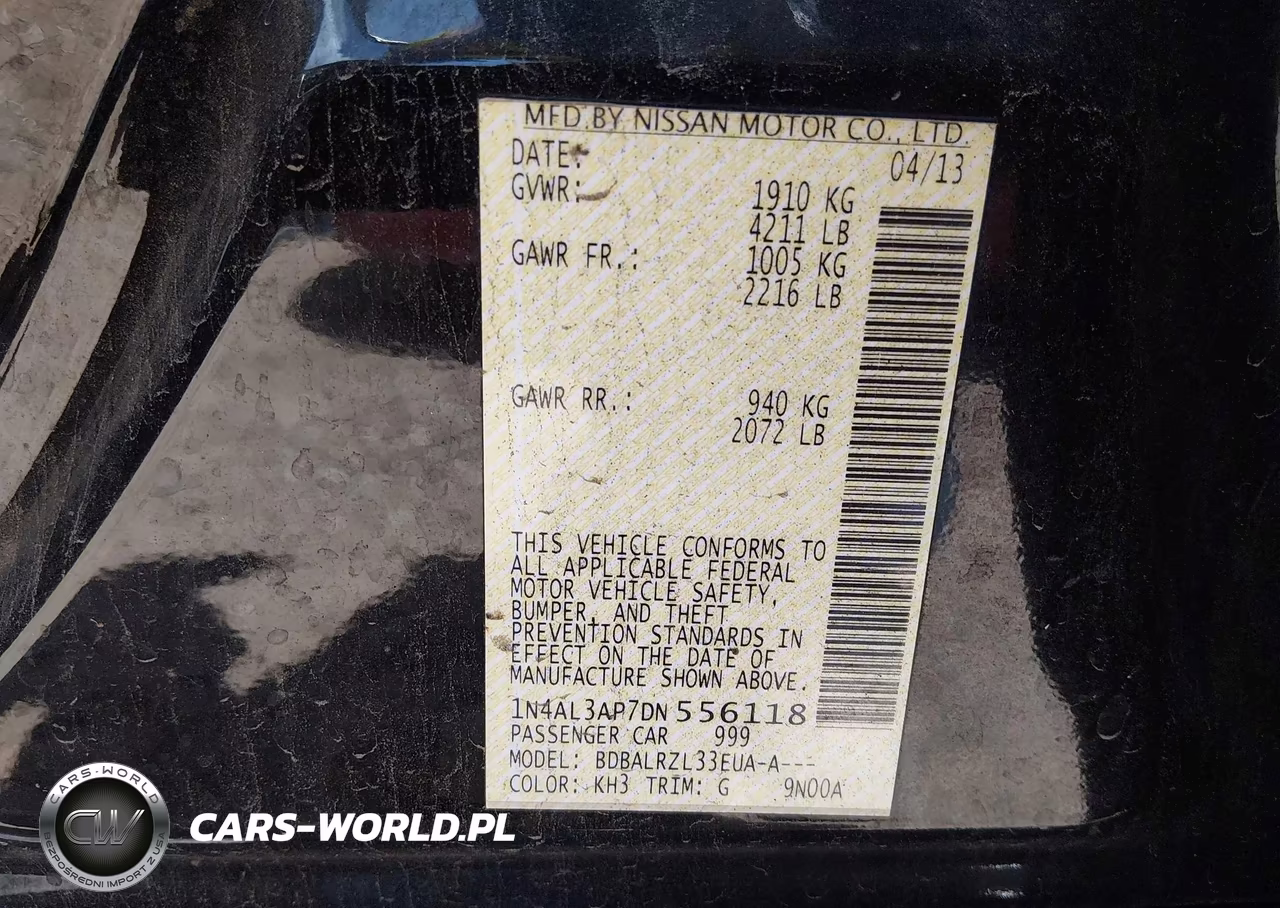 2013 Nissan Altima 2.5 S VIN:1N4AL3AP7DN556118 - 9