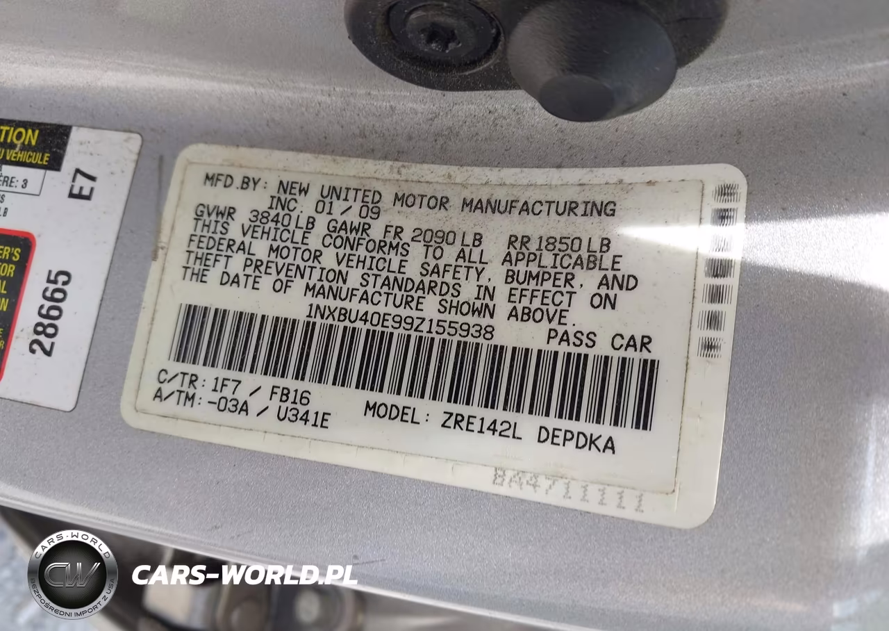 2009 Toyota Corolla Le VIN:1NXBU40E99Z155938 - 9
