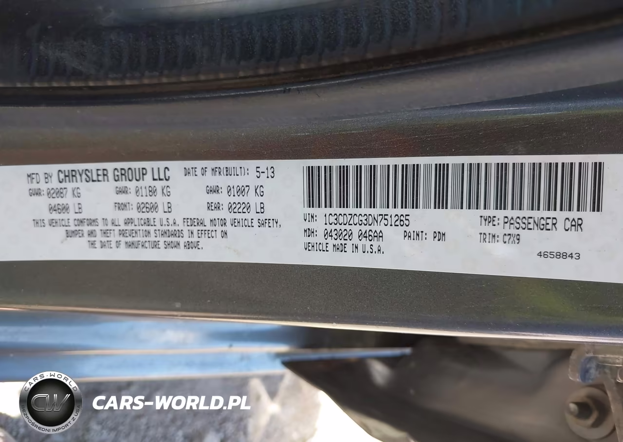 2013 Dodge Avenger Sxt VIN:1C3CDZCG3DN751265 - 9