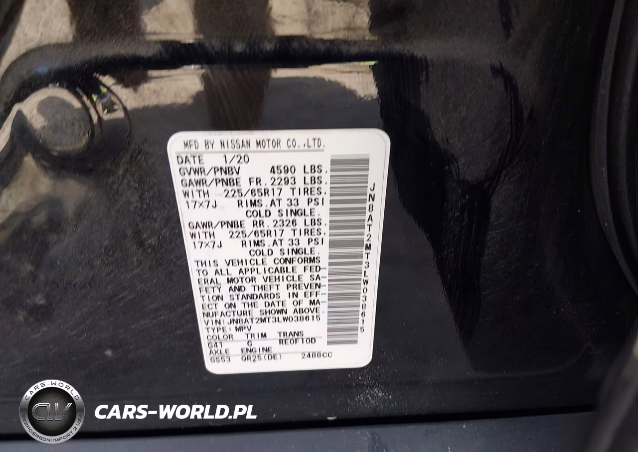 2020 Nissan Rogue Sv Fwd VIN:JN8AT2MT3LW038615 - 9