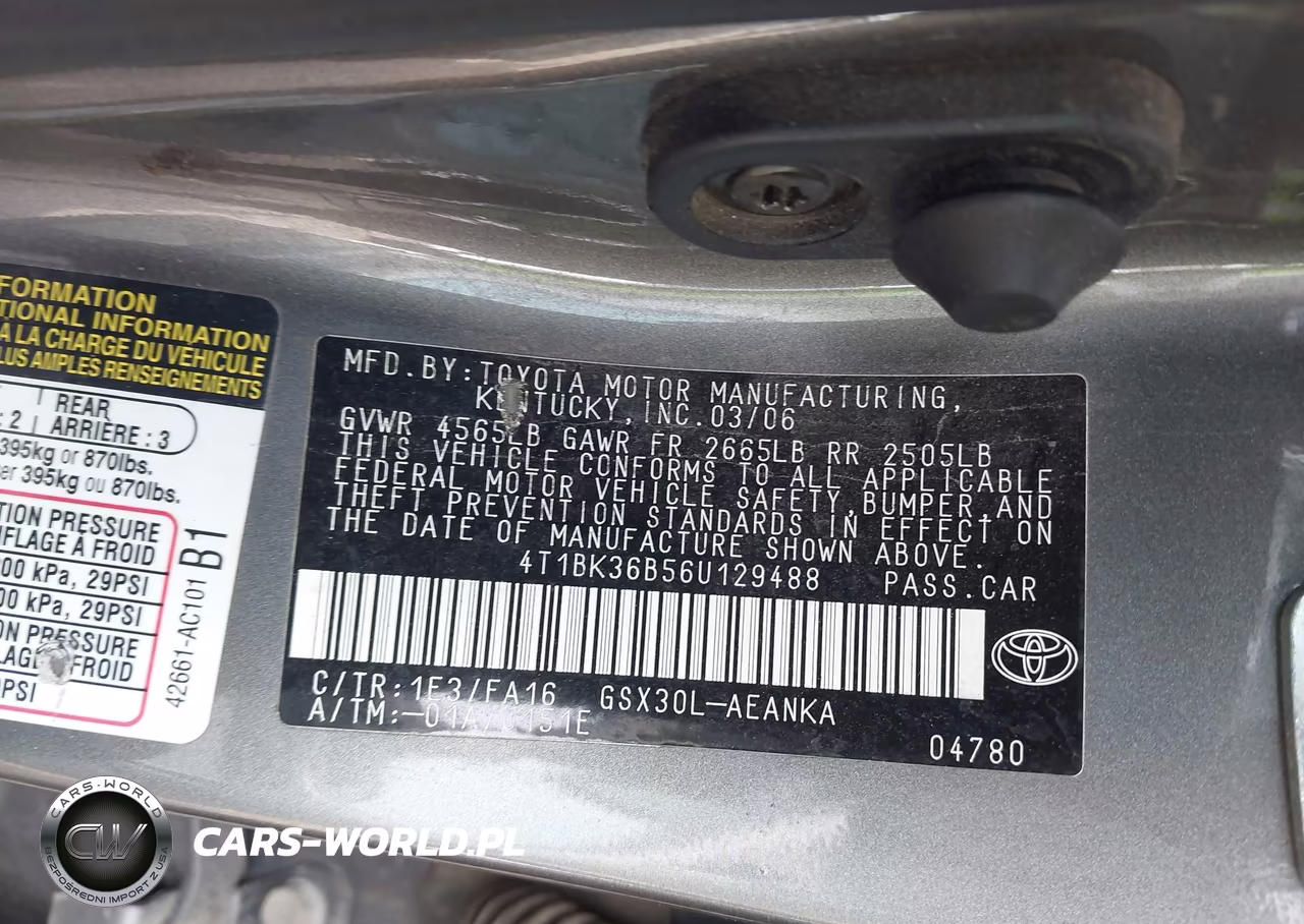 2006 Toyota Avalon Xl VIN:4T1BK36B56U129488 - 9