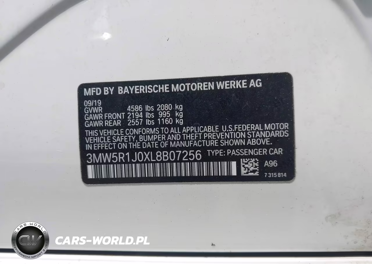 2020 BMW 330I VIN:3MW5R1J0XL8B07256 - 9