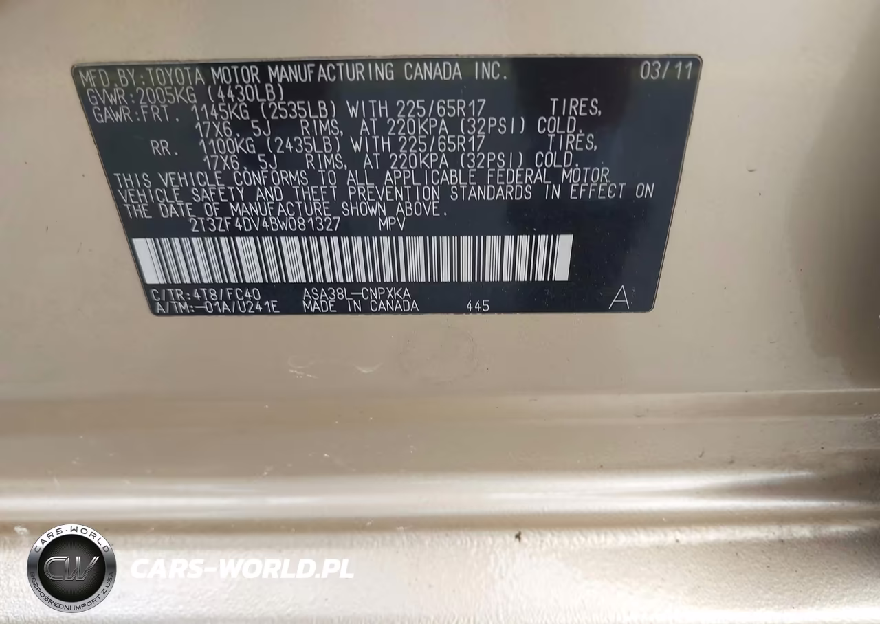 2011 Toyota Rav4 VIN:2T3ZF4DV4BW081327 - 9