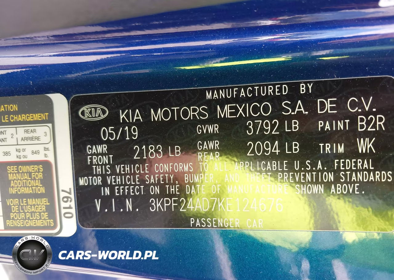 2019 Kia Forte Lxs VIN:3KPF24AD7KE124676 - 9