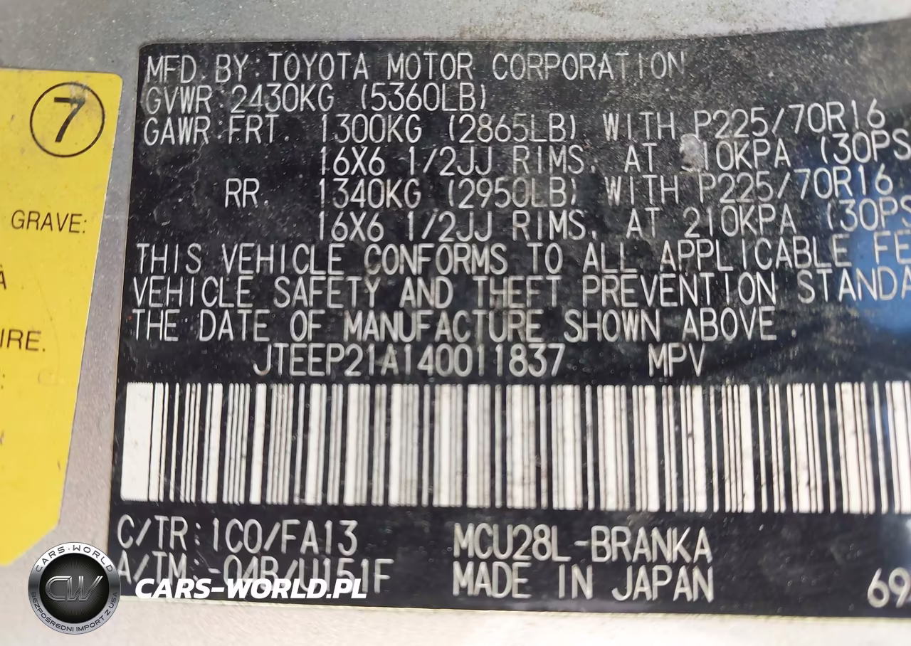 2004 Toyota Highlander V6 VIN:JTEEP21A140011837 - 9