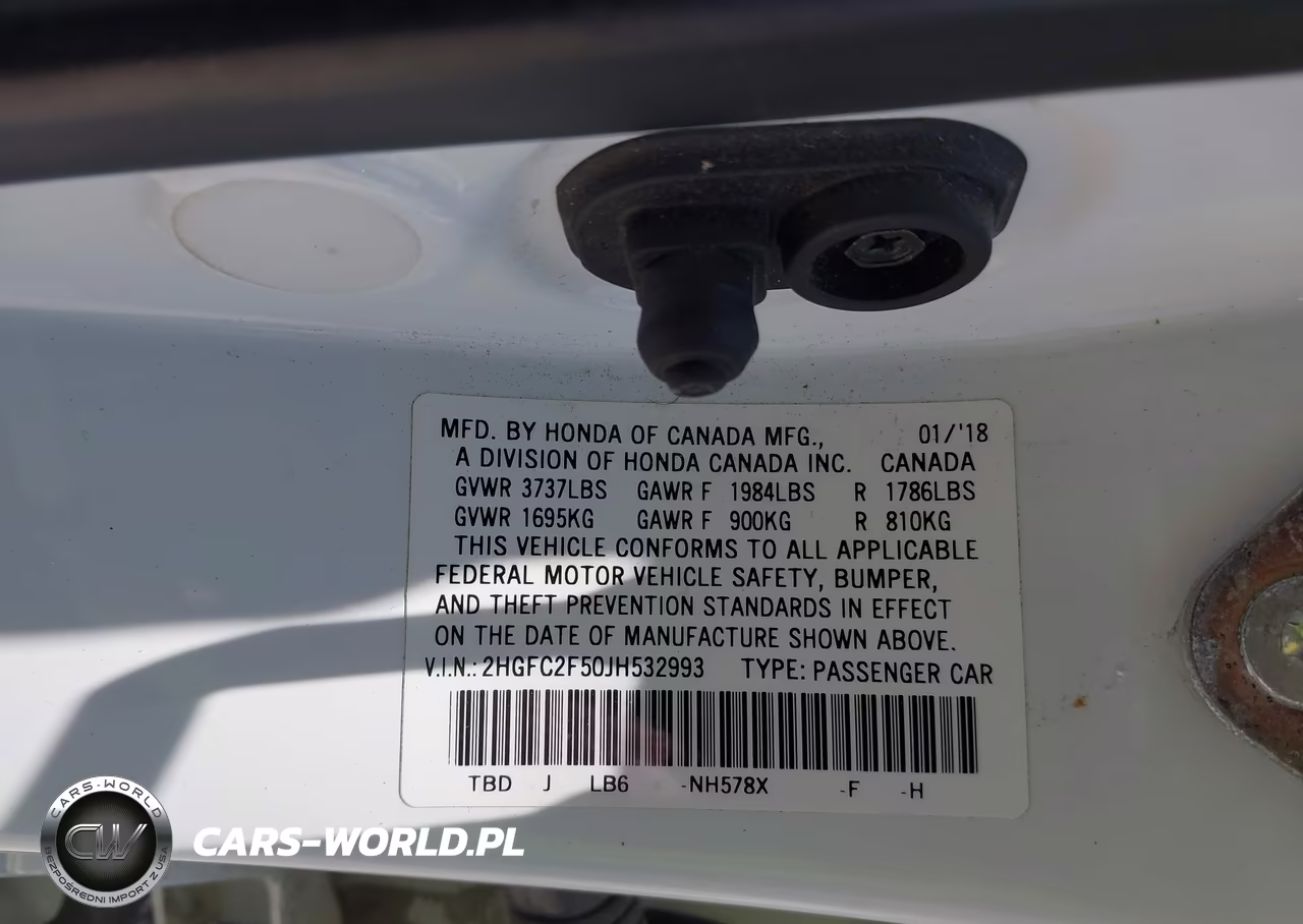 2018 Honda Civic Lx VIN:2HGFC2F50JH532993 - 9